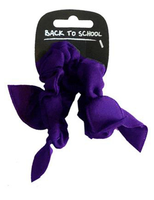 2 Bow (Ear) Scrunchies 2pk - Purple